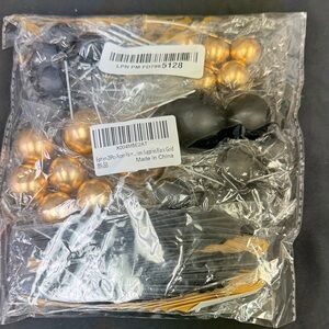 28 piece Gold and Black Balls Fans cake cupcake decor small unique party design